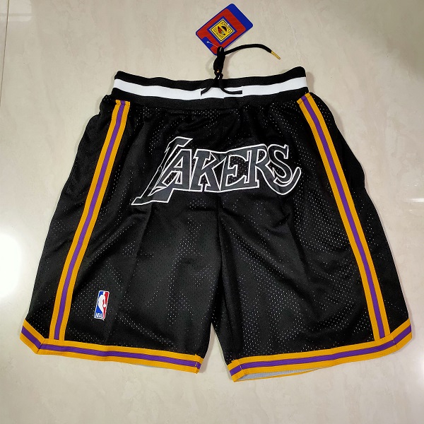Men NBA 2021 Los Angeles Lakers MVP Black Shorts->los angeles lakers->NBA Jersey